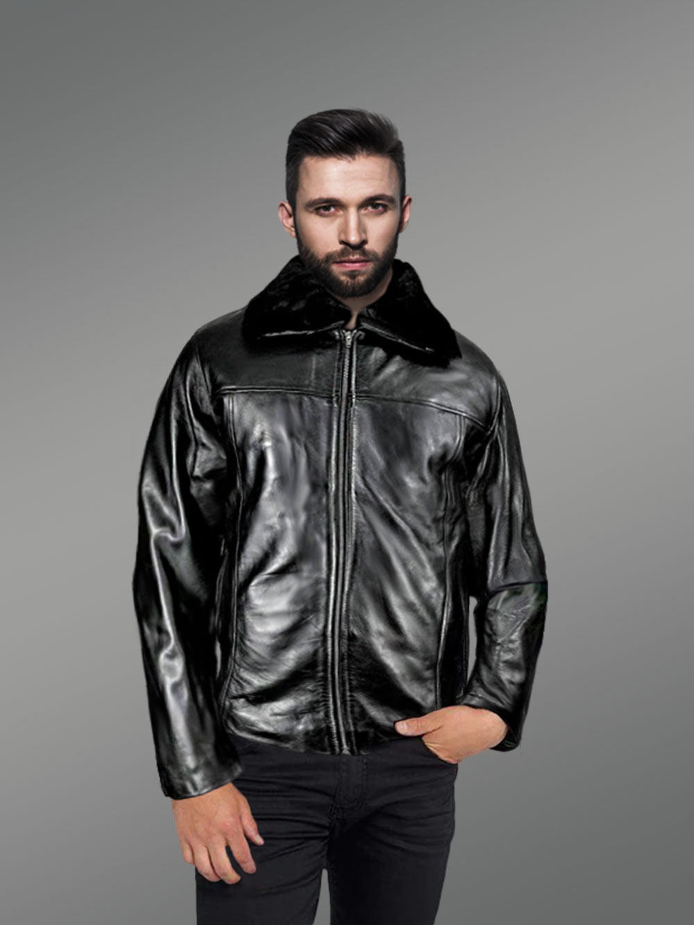 Mens-Real-Leather-Jacket-with-Detachable-Shearling-Collar