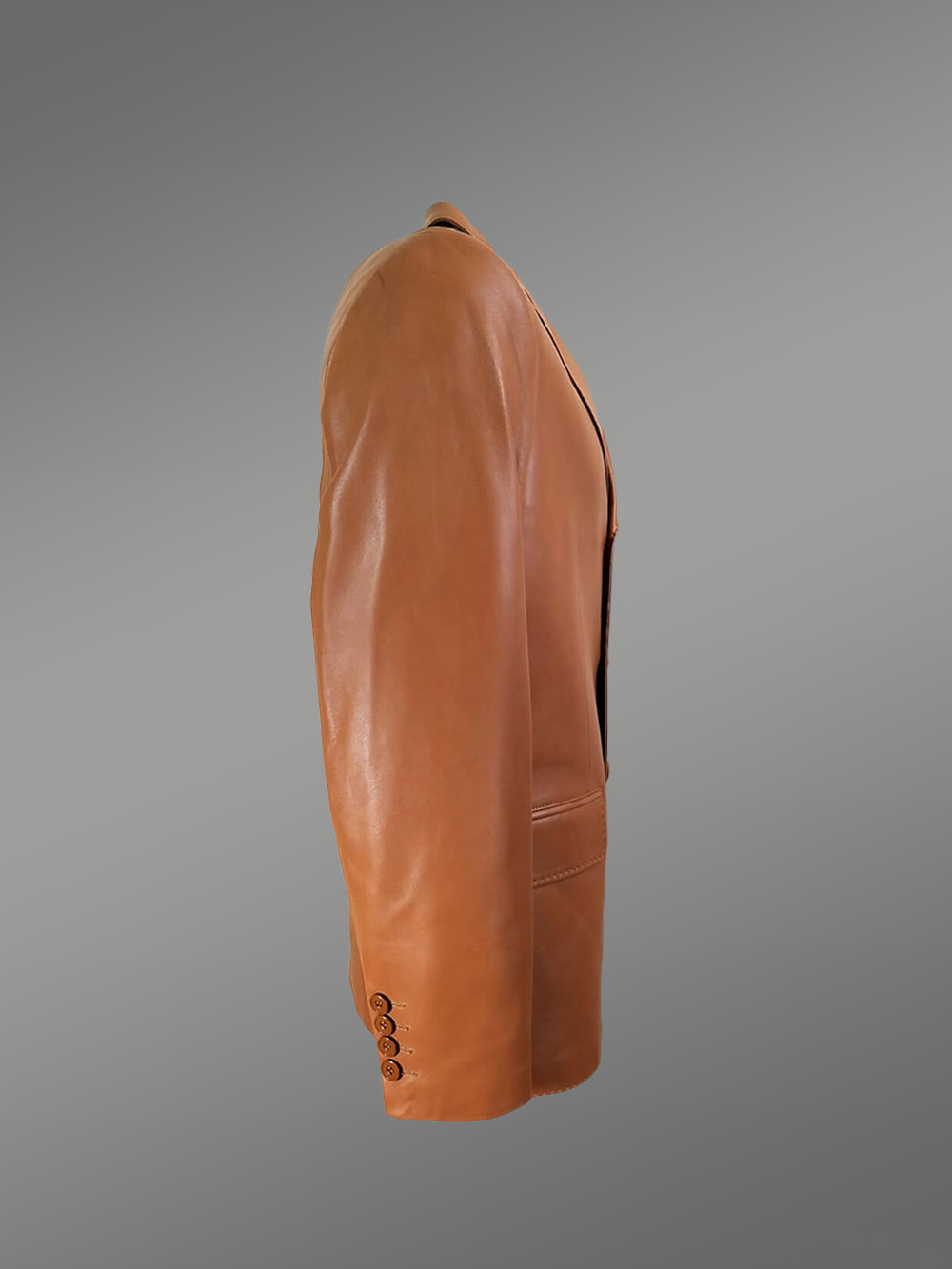 Men's Tan Dressy Leather Jacket