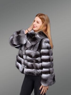 Authentic and Real Chinchilla Fur Bomber furrik (2)