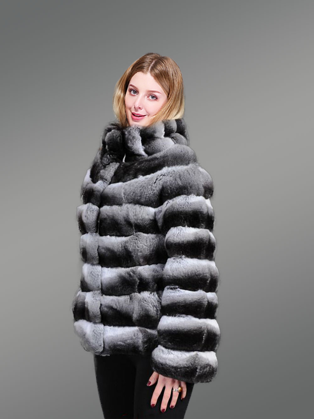 Chinchilla coat for women