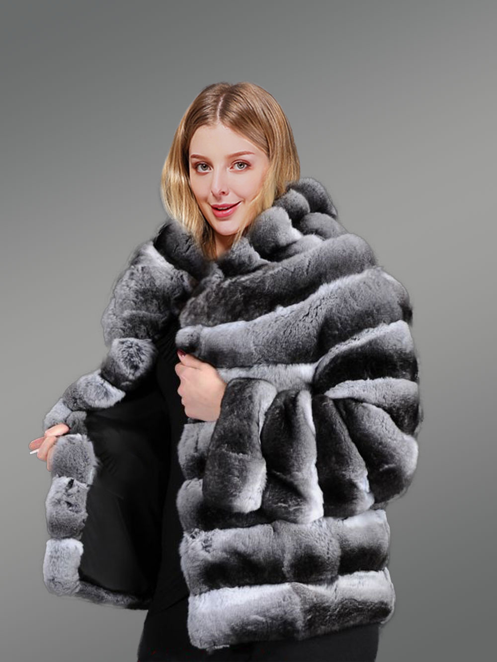 Chinchilla coat for women