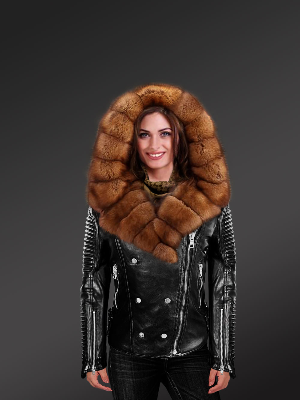 Leather-Moto-Jacket-with-Sable-fur-Collar-and-Hood