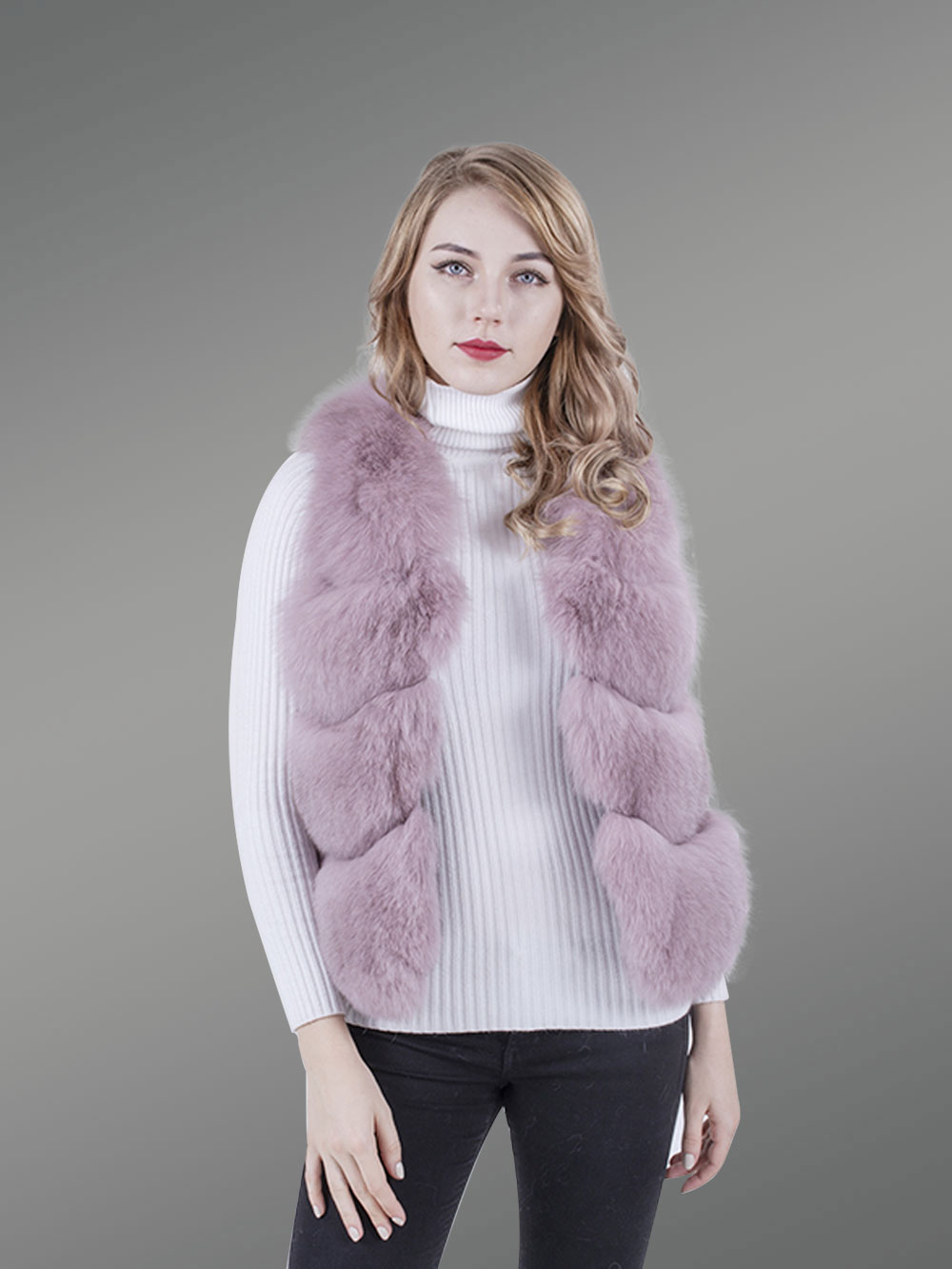 Women’s Short Paragraph Fur Vest