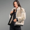 Rabbit Fur Baggy Coat for women SIDE VIEW