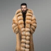 Men’s Red Fox Fur Long Tuxedo Coat (7)