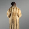 Mens Fox Fur Trench Coat