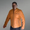 Men’s Tan Leather Dean Jacket (1)