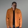 Men’s Tan Leather Dean Jacket (1)