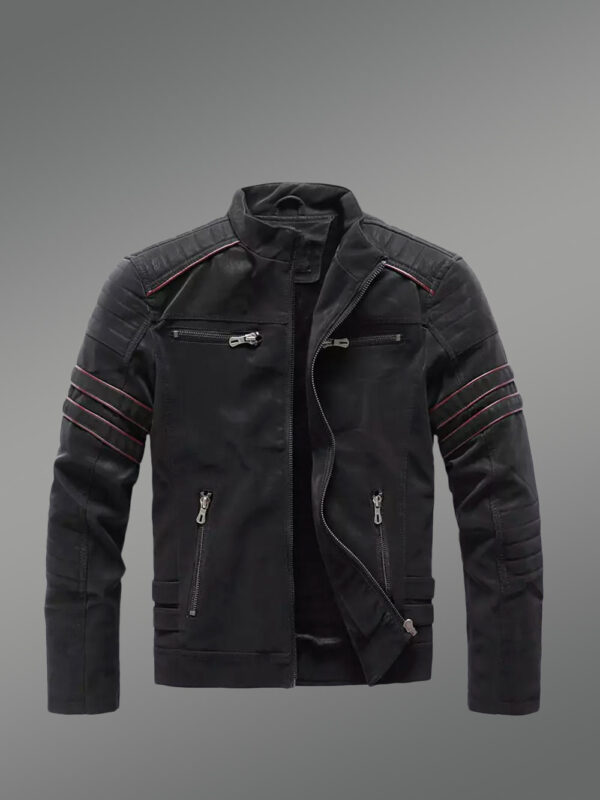 Black Matte Finish Leather Jacket – Testament of Refined Craftsmanship - Image 2