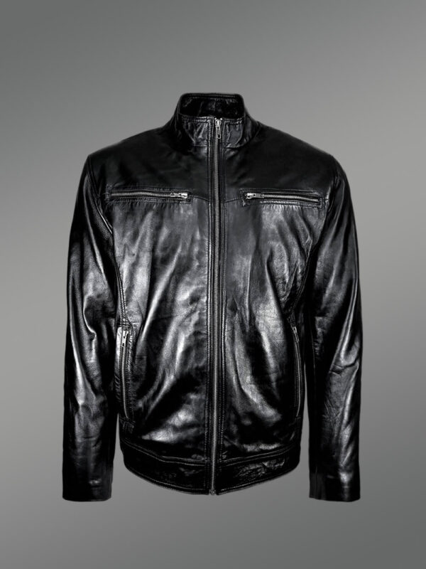 Mens Black Leather Moto Jacket – High-Fashion Looks with Maximum Comfort