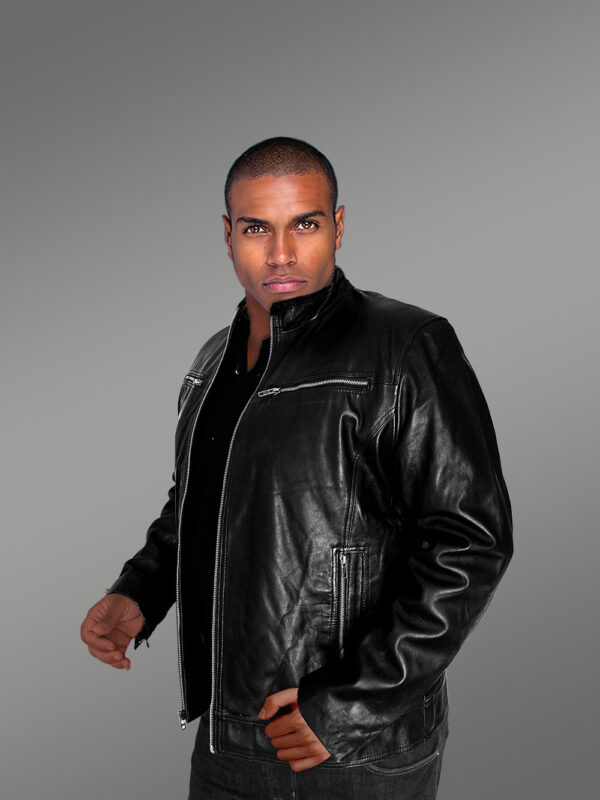 Men’s Leather Jacket with Zipper Accents – An Absolute Thermal Outerwear - Image 11