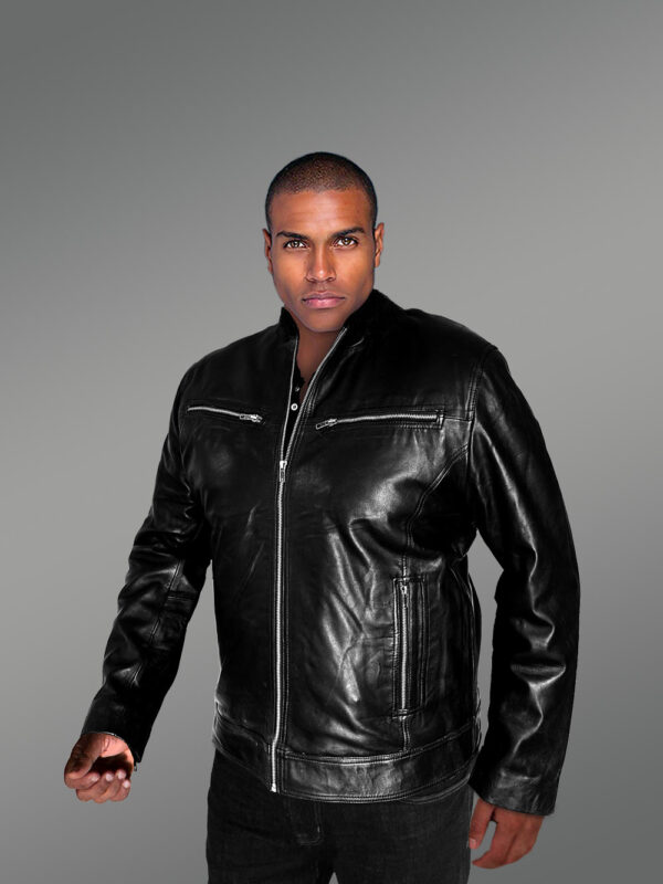 Men’s Leather Jacket with Zipper Accents – An Absolute Thermal Outerwear - Image 8