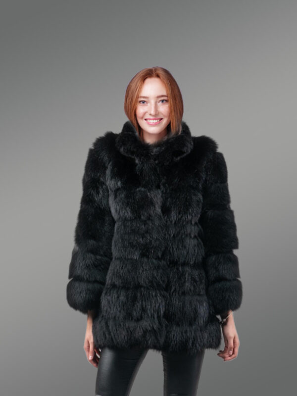 Women’s Mid Length Raccoon Fur Coat - Image 5