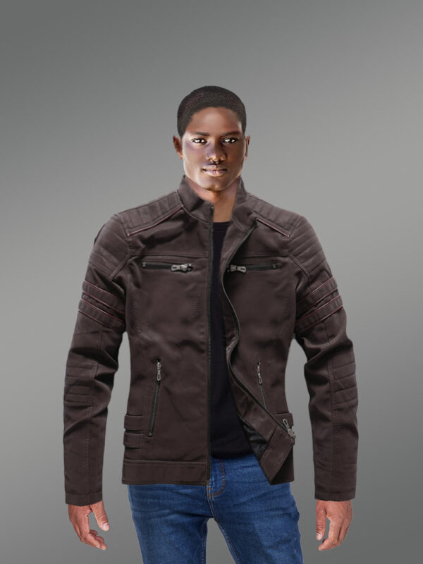 Mens Brown Matt Leather Jacket – Elegant Outfit Ensuring Absolute Comfort