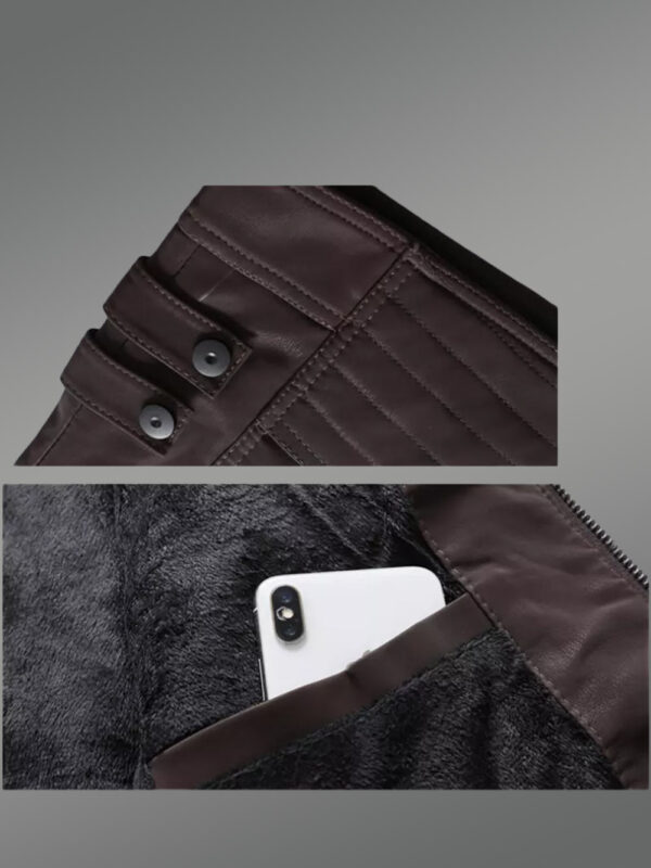 Mens Brown Matt Leather Jacket – Elegant Outfit Ensuring Absolute Comfort - Image 6