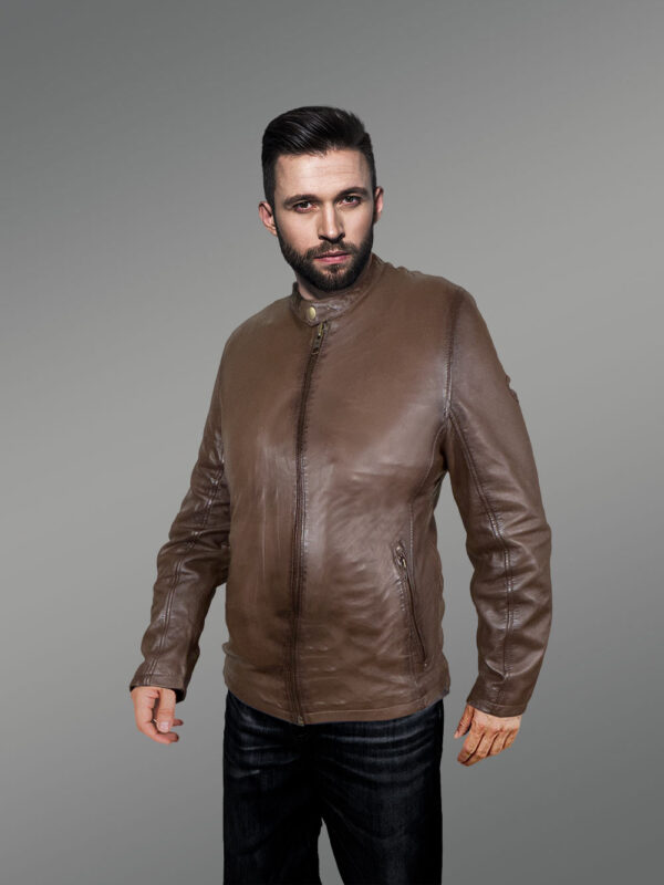 Mens Brown Motorcycle Leather Jacket – Snazzy Looks with Smooth Touch - Image 4