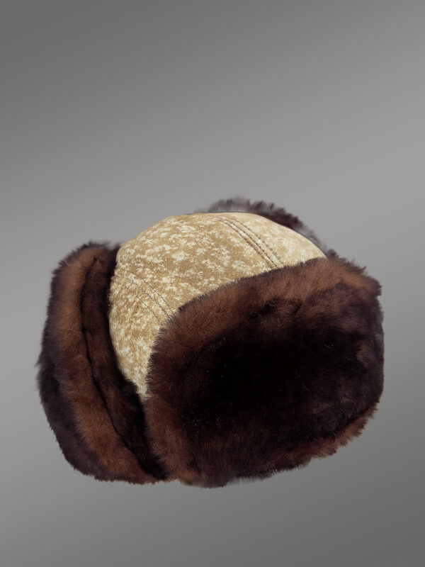 Mens Shearling Hat with Ear Flaps – Embrace the Warmth with High-Fashion Looks - Image 3