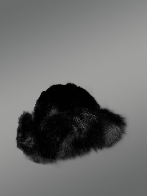 Mens Black Fox Fur Baseball Hat – Fashionable & Functional Accessory for Winter - Image 2