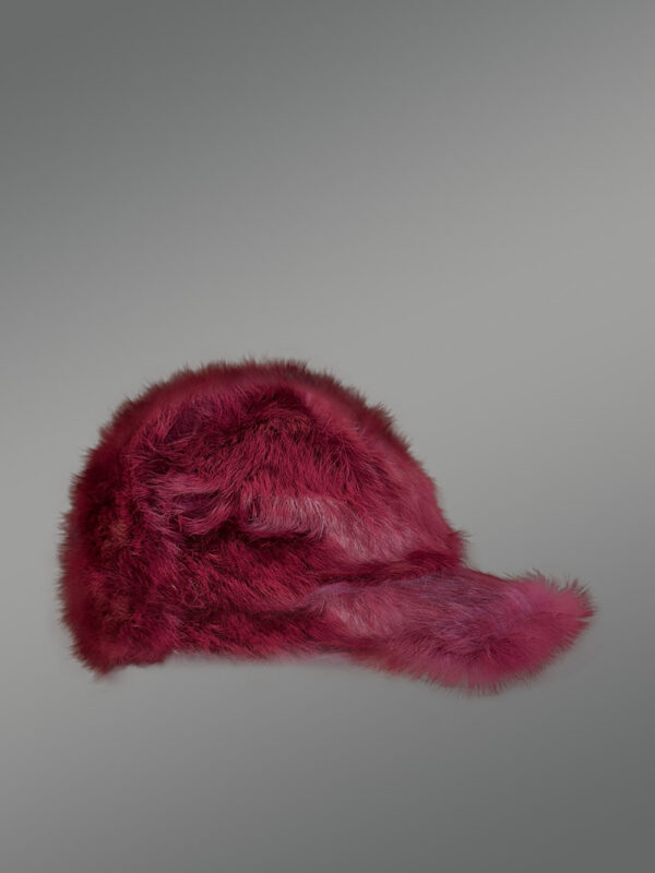 Mens Rabbit Baseball Hat in Burgundy for a Comfy Flamboyant look