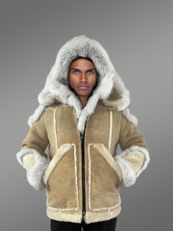 Mens Shearling Jacket with Fox Fur Accents – A Swanky Thermal Wear - Image 6