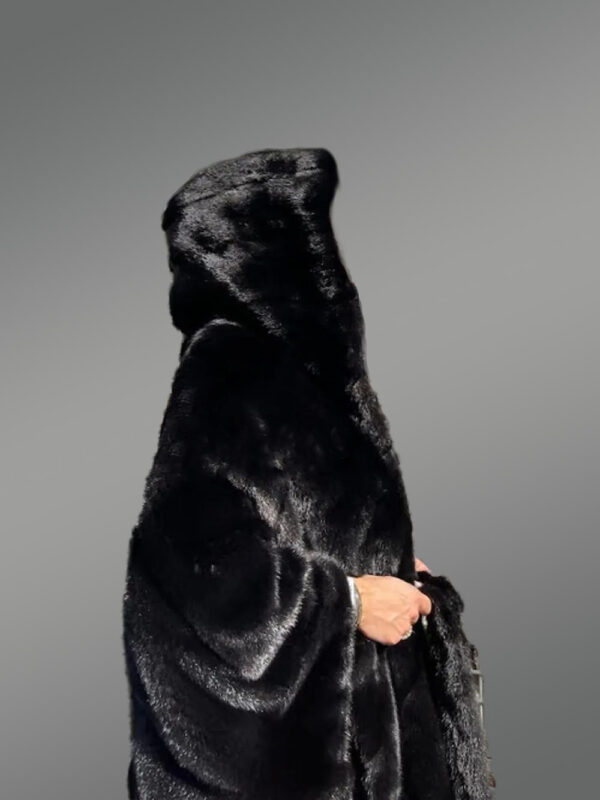 Womens Mink Baggy Cape Coat – Decking up the winter time in Glamorous Warmth - Image 6