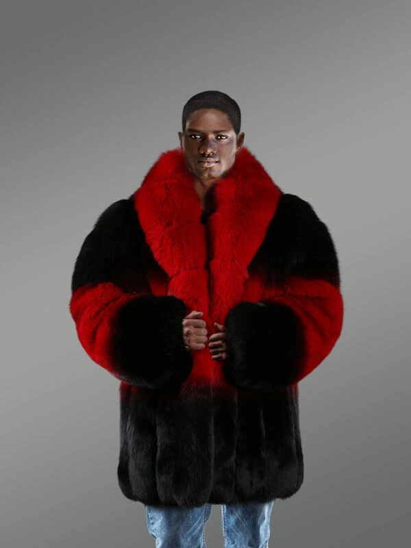 Mens Dual Shade Fox Fur Coat – An Absolute Masterpiece